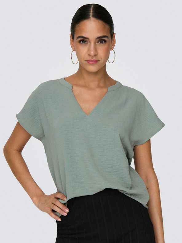 Jacqueline de Yong Zelená dámská halenka JDY Lion