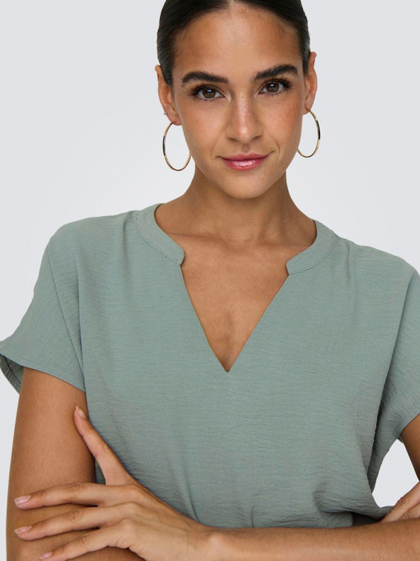 Jacqueline de Yong Zelená dámská halenka JDY Lion