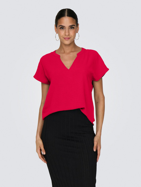 Jacqueline de Yong Červená dámská halenka JDY Lion