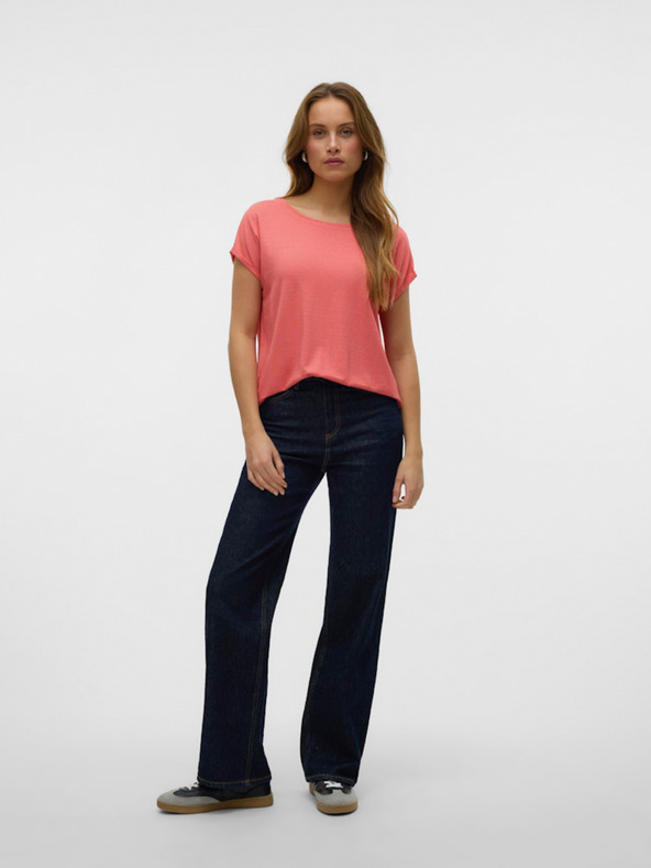 Vero Moda Korálové dámské tričko Vero Moda Lava