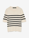 Vero Moda Černo-béžový dámský pruhovaný svetr Vero Moda Saba
