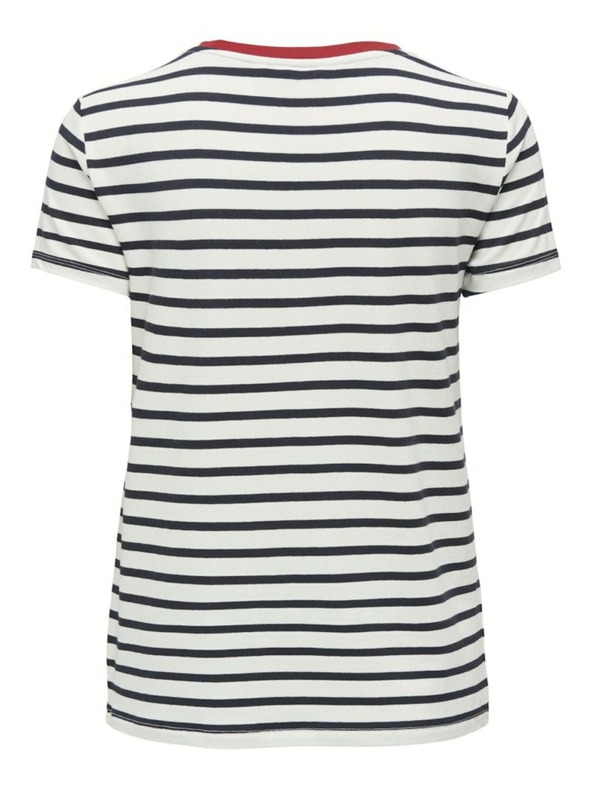 ONLY Modro-bílé dámské pruhované tričko ONLY