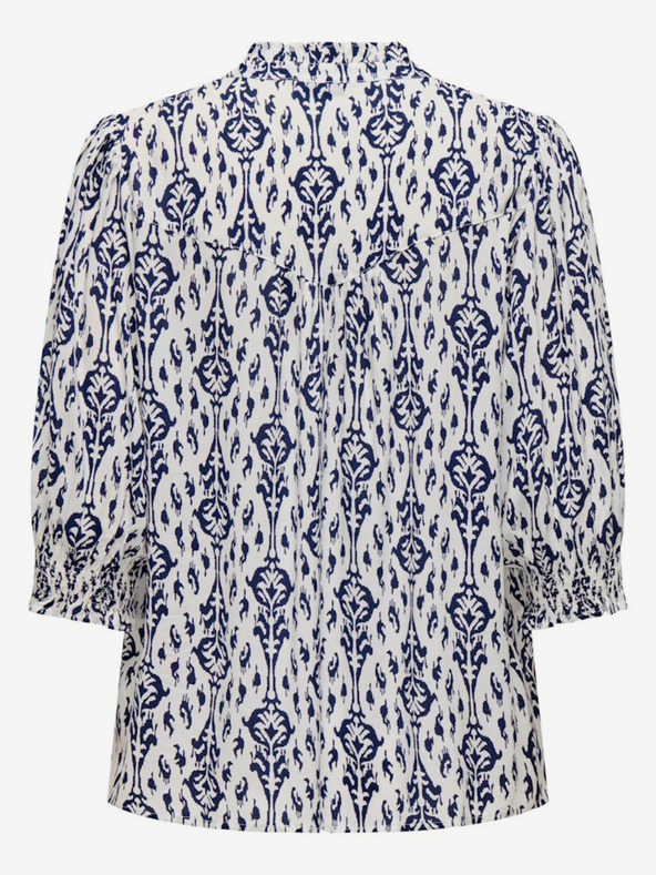 ONLY Bílo-modrá dámská vzorovaná halenka ONLY Raya