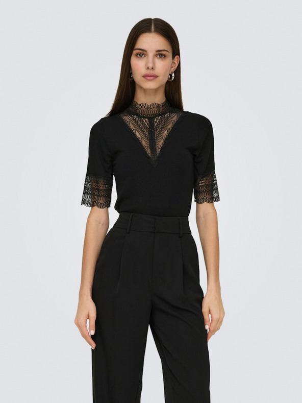 ONLY Černé dámské tričko ONLY Tilde