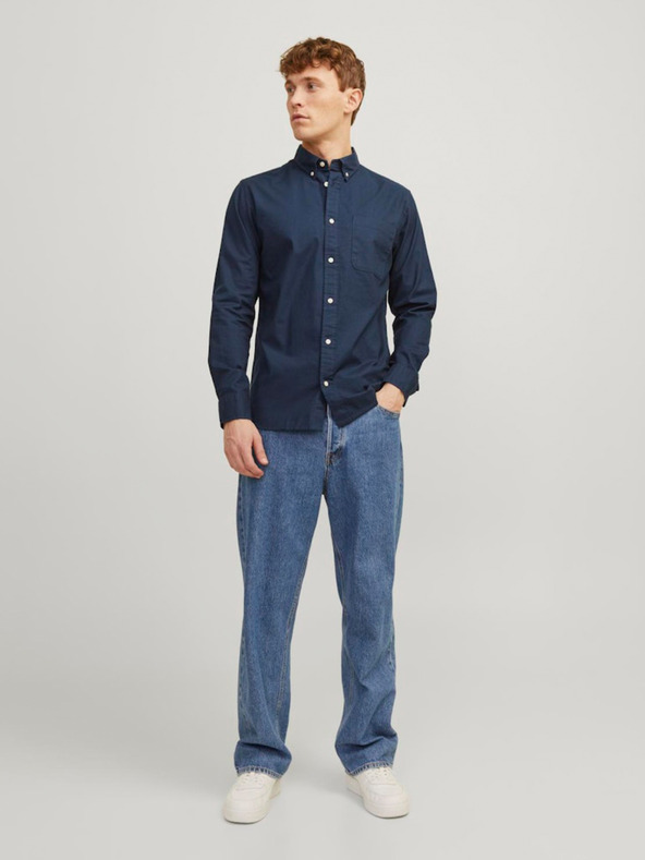 Jack & Jones Tmavě modrá pánská košile Jack & Jones Brook