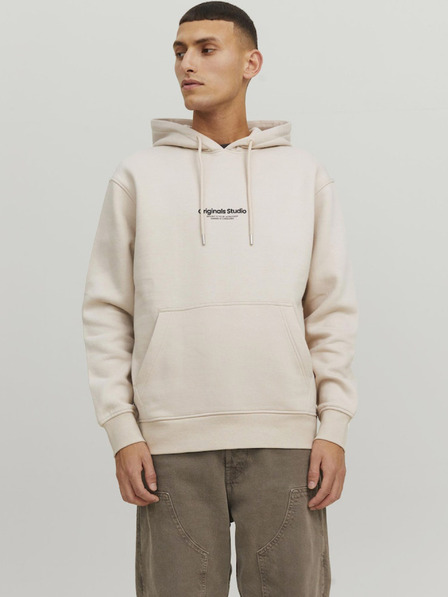 Jack & Jones Béžová pánská mikina s kapucí Jack & Jones Vesterbro