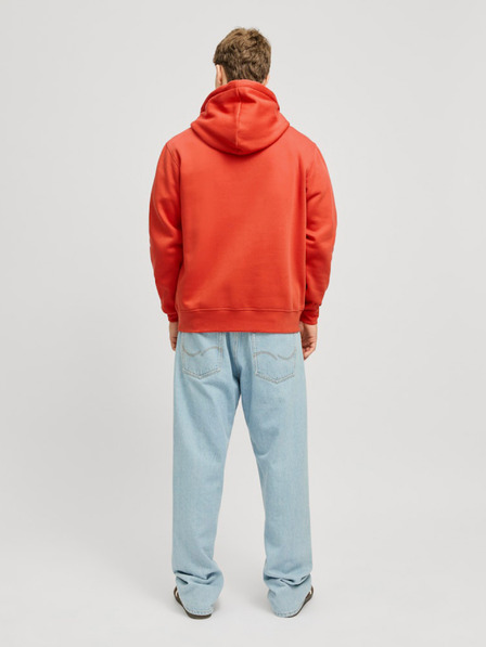 Jack & Jones Oranžová pánská mikina s kapucí Jack & Jones Vesterbro