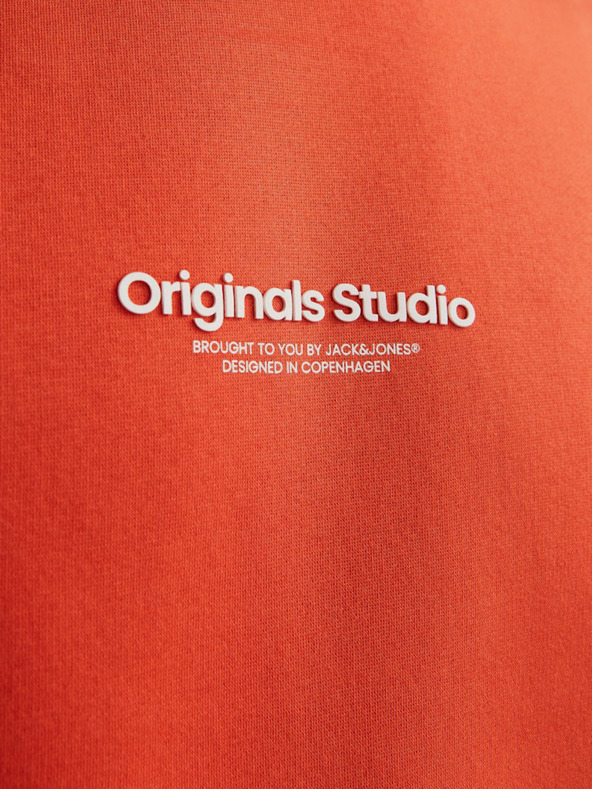 Jack & Jones Oranžová pánská mikina Jack & Jones Vesterbro