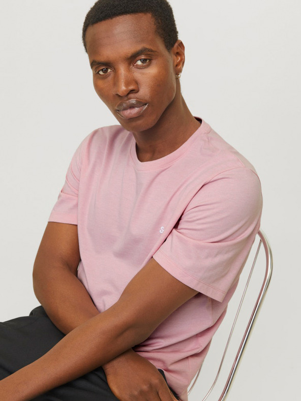 Jack & Jones Růžové pánské tričko Jack & Jones Paulos