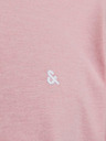 Jack & Jones Růžové pánské tričko Jack & Jones Paulos