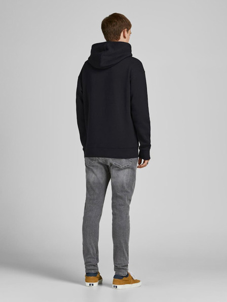 Jack & Jones Černá pánská mikina s kapucí Jack & Jones Bradley