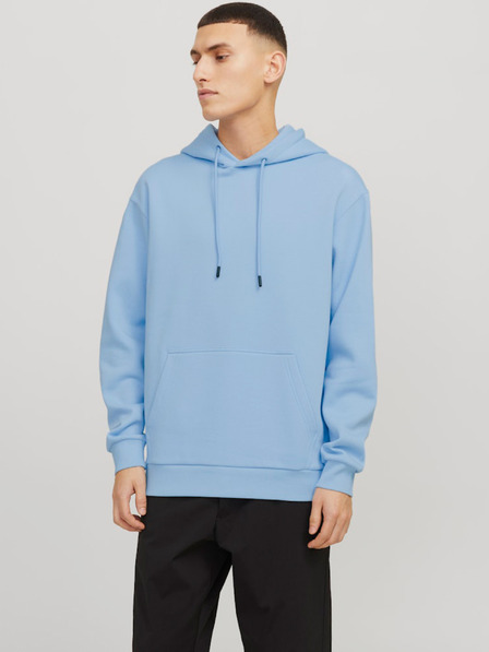 Jack & Jones Modrá pánská mikina s kapucí Jack & Jones Bradley