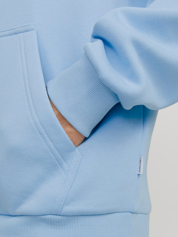 Jack & Jones Modrá pánská mikina s kapucí Jack & Jones Bradley