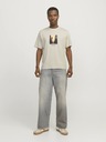 Jack & Jones Béžové pánské tričko Jack & Jones Vesterbro