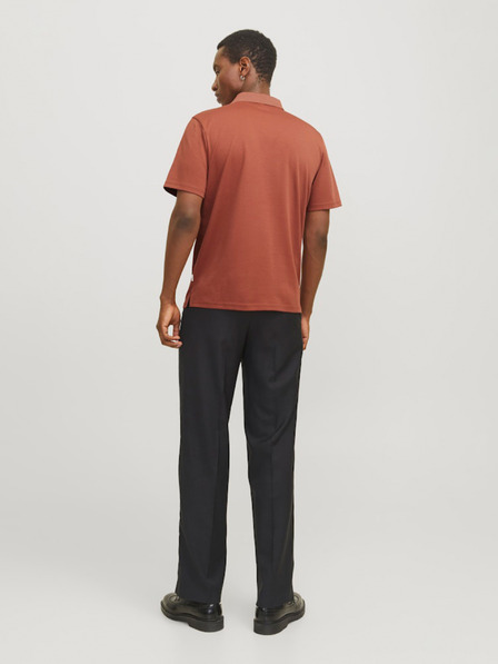 Jack & Jones Cihlové pánské polo tričko Jack & Jones Crodney