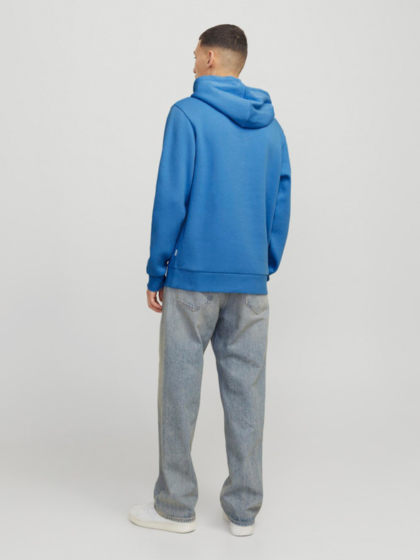 Jack & Jones Modrá pánská mikina s kapucí Jack & Jones Logo