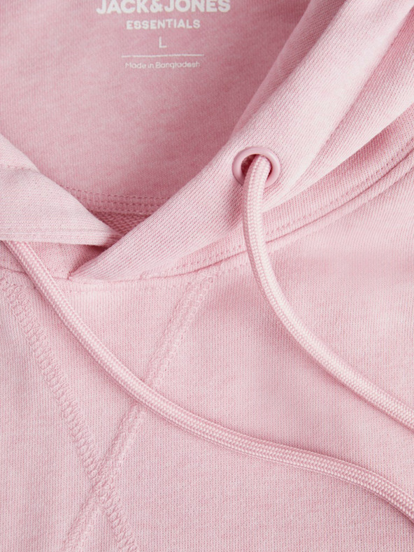 Jack & Jones Růžová pánská mikina s kapucí Jack & Jones Paulos