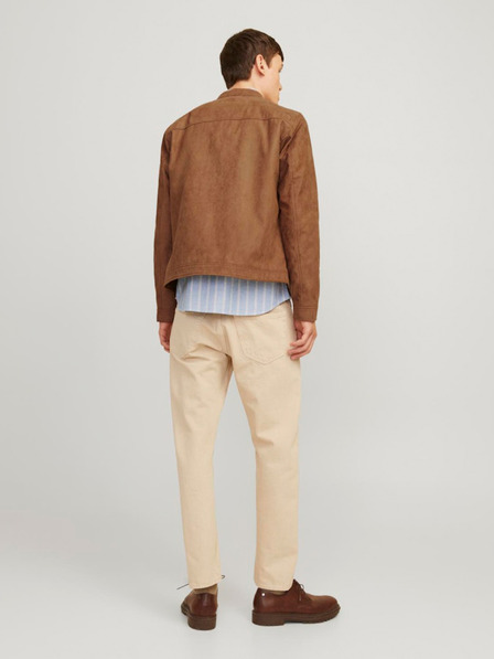 Jack & Jones Hnědá pánská bunda v semišové úpravě Jack & Jones Dylan