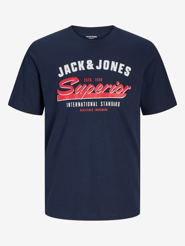 Jack & Jones Tmavě modré pánské tričko Jack & Jones Logo