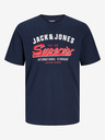 Jack & Jones Tmavě modré pánské tričko Jack & Jones Logo