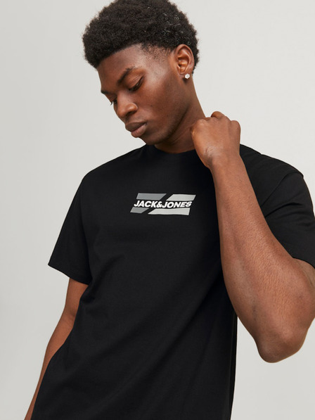 Jack & Jones Černé pánské tričko Jack & Jones Corp