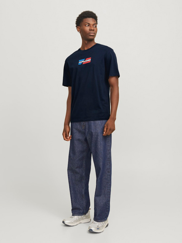 Jack & Jones Tmavě modré pánské tričko Jack & Jones Corp
