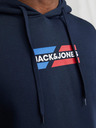 Jack & Jones Tmavě modrá pánská mikina s kapucí Jack & Jones Corp
