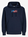 Jack & Jones Tmavě modrá pánská mikina s kapucí Jack & Jones Corp