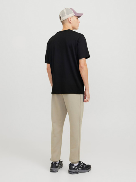 Jack & Jones Černé pánské tričko Jack & Jones Fusion
