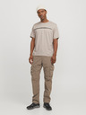 Jack & Jones Béžové pánské tričko Jack & Jones Fusion