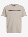 Jack & Jones Béžové pánské tričko Jack & Jones Fusion