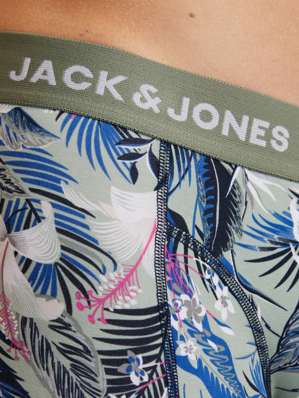 Jack & Jones Sada tří pánských boxerek v modré, zelené a černé barvě Jack & Jones