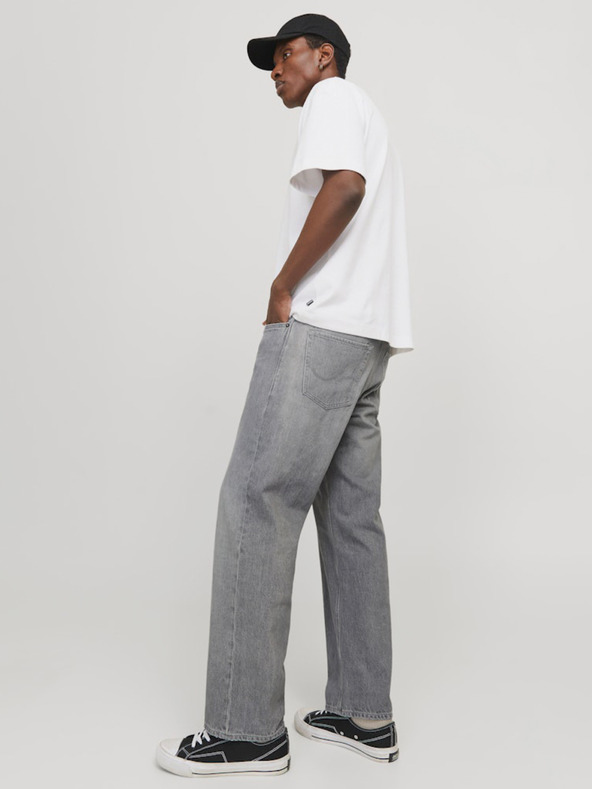 Jack & Jones Světle šedé pánské loose džíny Jack & Jones Eddie