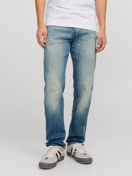 Jack & Jones Modré pánské tapered  fit džíny Jack & Jones Mike