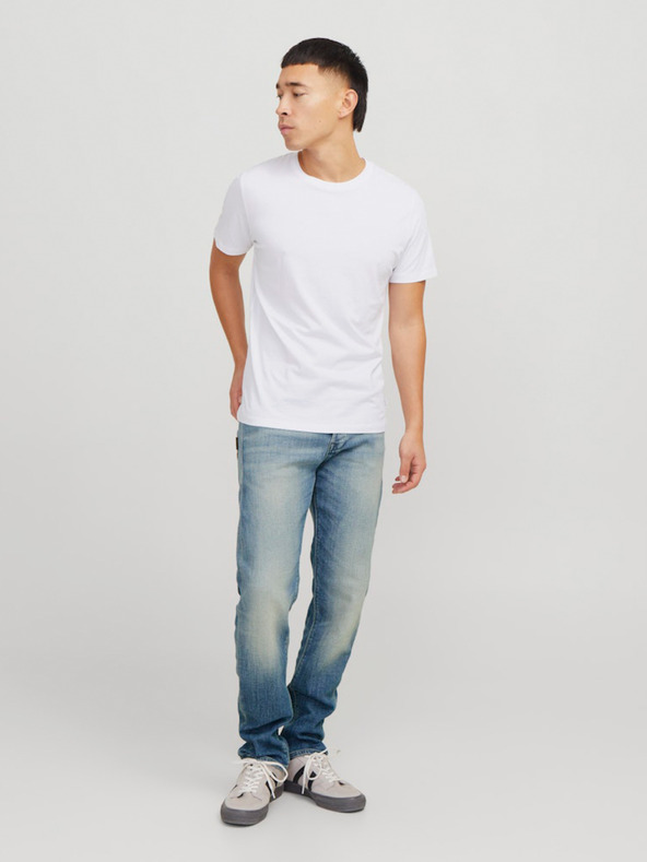 Jack & Jones Modré pánské tapered  fit džíny Jack & Jones Mike