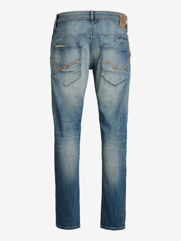 Jack & Jones Modré pánské tapered  fit džíny Jack & Jones Mike