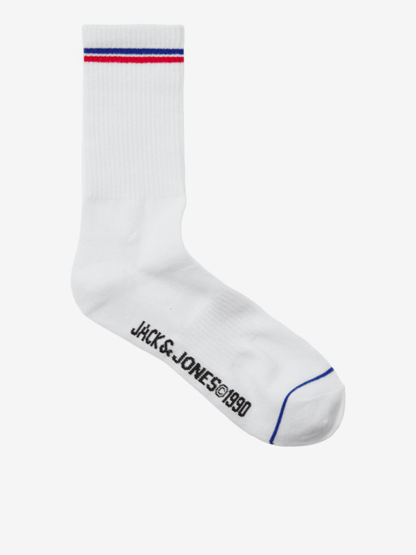 Jack & Jones Sada tří párů bílých pánských ponožek Jack & Jones