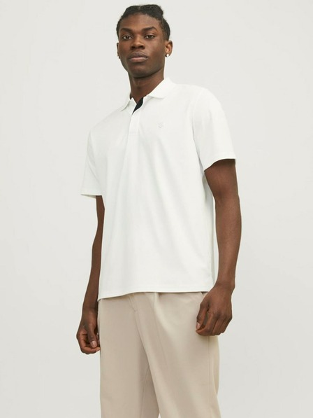 Jack & Jones Bílé pánské polo tričko Jack & Jones Crodney