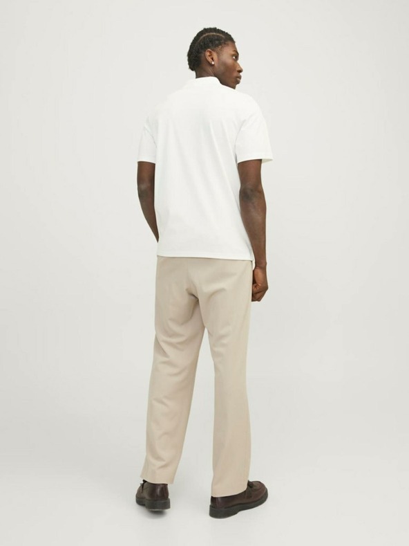 Jack & Jones Bílé pánské polo tričko Jack & Jones Crodney