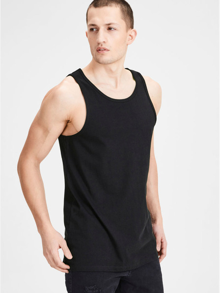 Jack & Jones Sada dvou černých basic tílek Jack & Jones