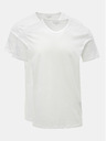 Jack & Jones Sada dvou bílých basic triček s véčkovým výstřihem Jack & Jones