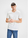 Jack & Jones Sada dvou bílých basic triček s véčkovým výstřihem Jack & Jones