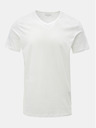 Jack & Jones Sada dvou bílých basic triček s véčkovým výstřihem Jack & Jones