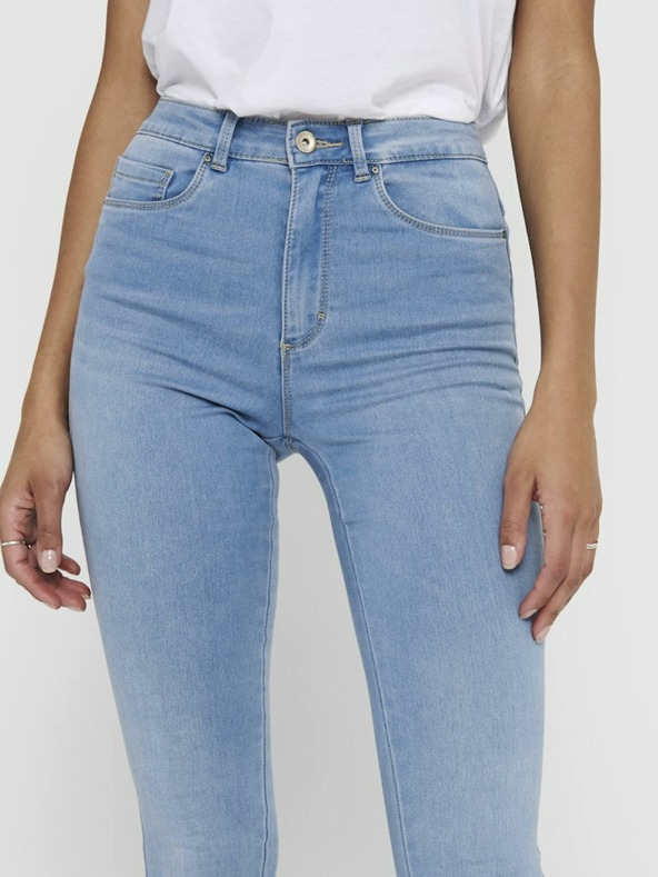 ONLY Světle modré skinny džíny s vysokým pasem ONLY Royal