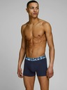 Jack & Jones Sada tří boxerek v černé a tmavě modré barvě s potiskem Jack & Jones