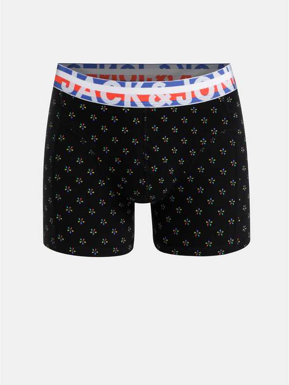 Jack & Jones Sada tří boxerek v černé a tmavě modré barvě s potiskem Jack & Jones