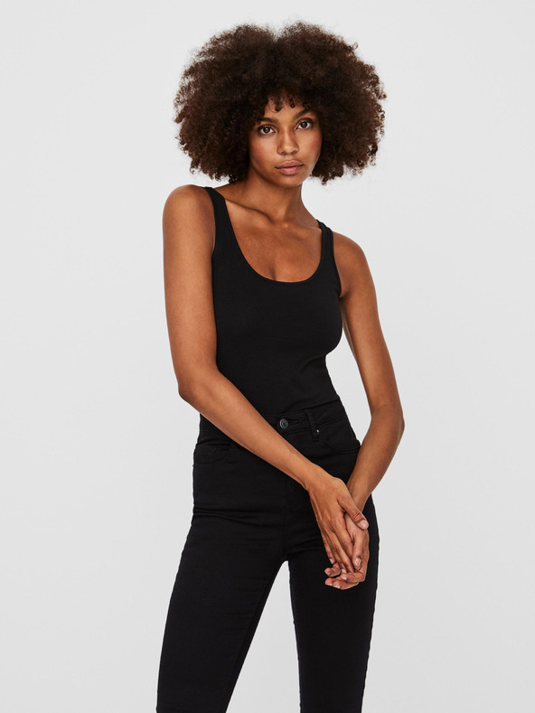 Vero Moda Černé basic tílko VERO MODA Maxi
