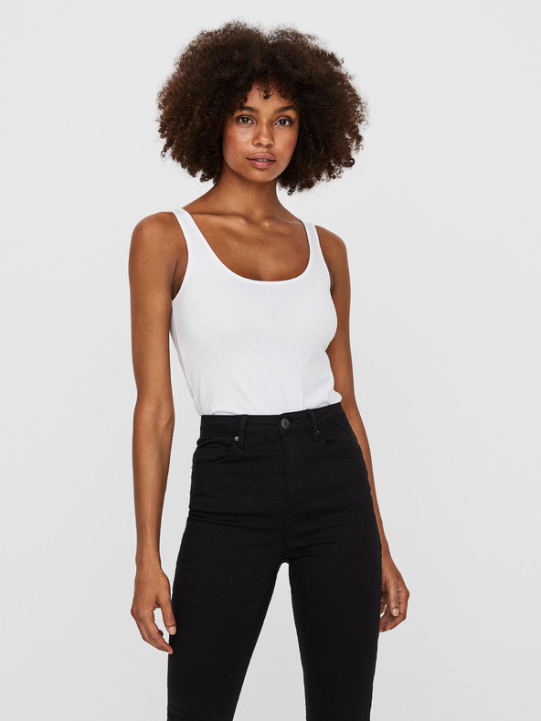 Vero Moda Bílé basic tílko VERO MODA Maxi