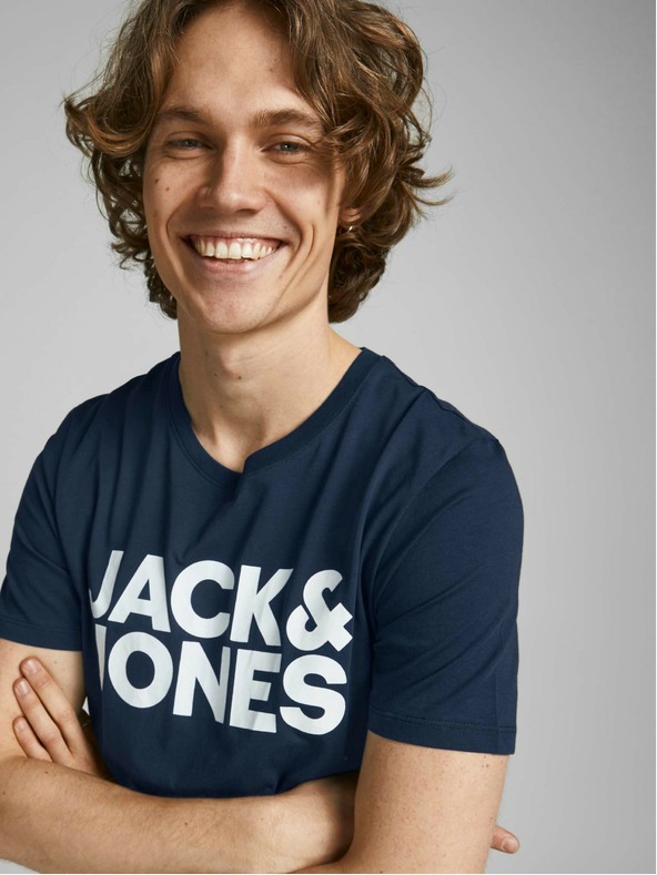 Jack & Jones Tmavě modré tričko Jack & Jones Corp
