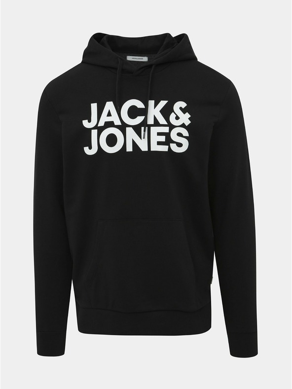 Jack & Jones Černá mikina s kapucí Jack & Jones